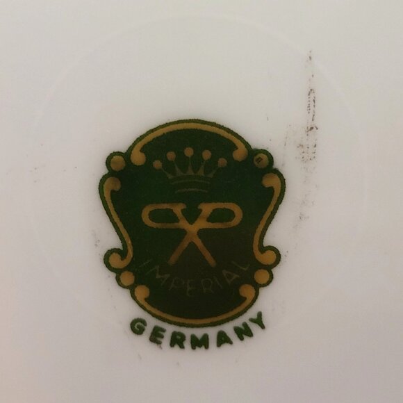 Vintage Imperial Germany Yellow Roses Decorative Plate - Picture 8 of 11